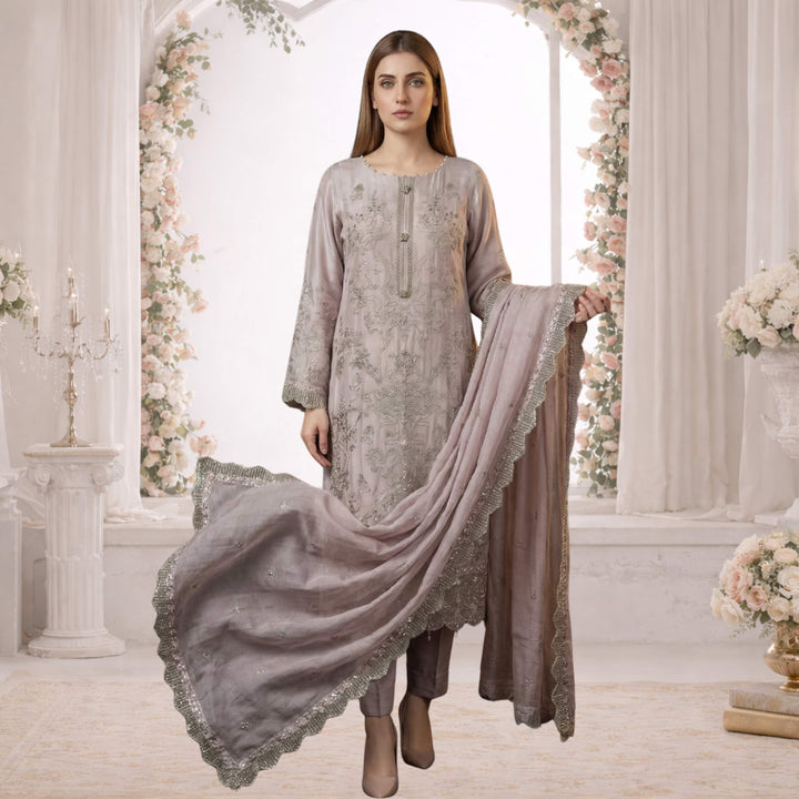 Dressline Luxury Formal Collection-HAFSA_Taupe