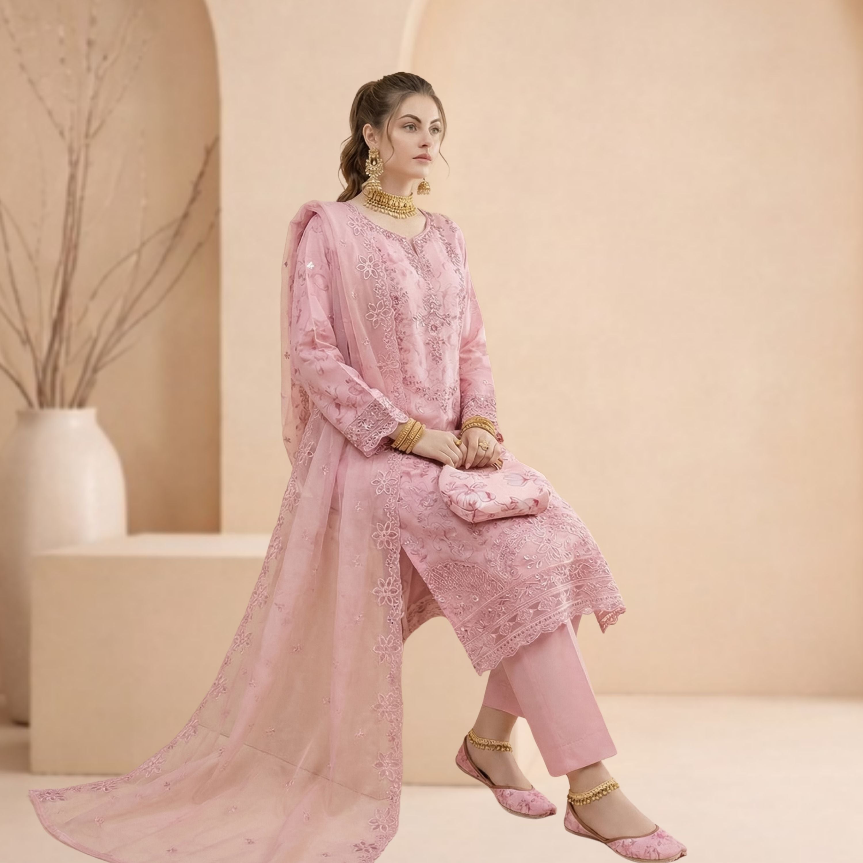 The Clutch & Khosa Collection HUDA_Blush_Pink