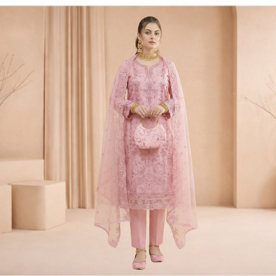 The Clutch & Khosa Collection HUDA_Blush_Pink