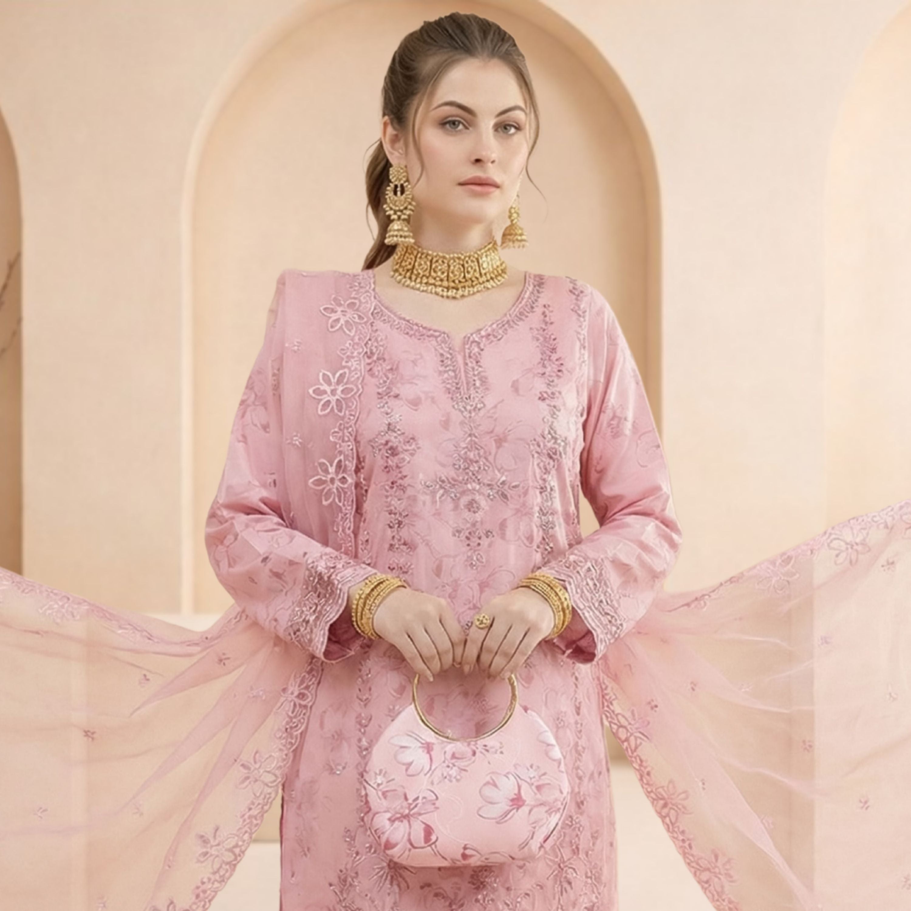 The Clutch & Khosa Collection HUDA_Blush_Pink