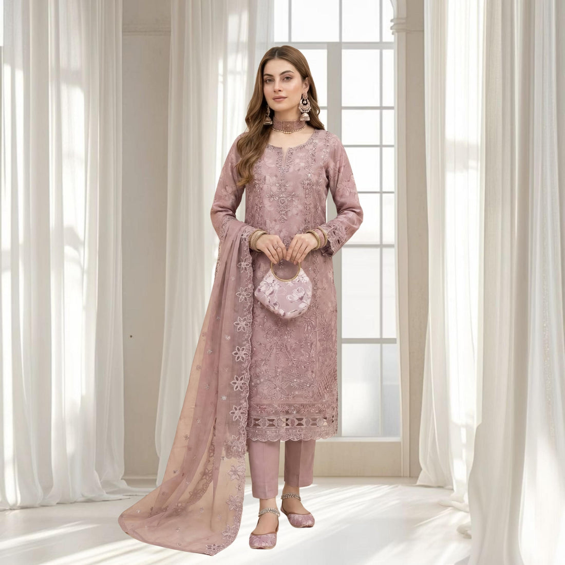 The Clutch & Khosa Collection HUDA_Dusty_Pink