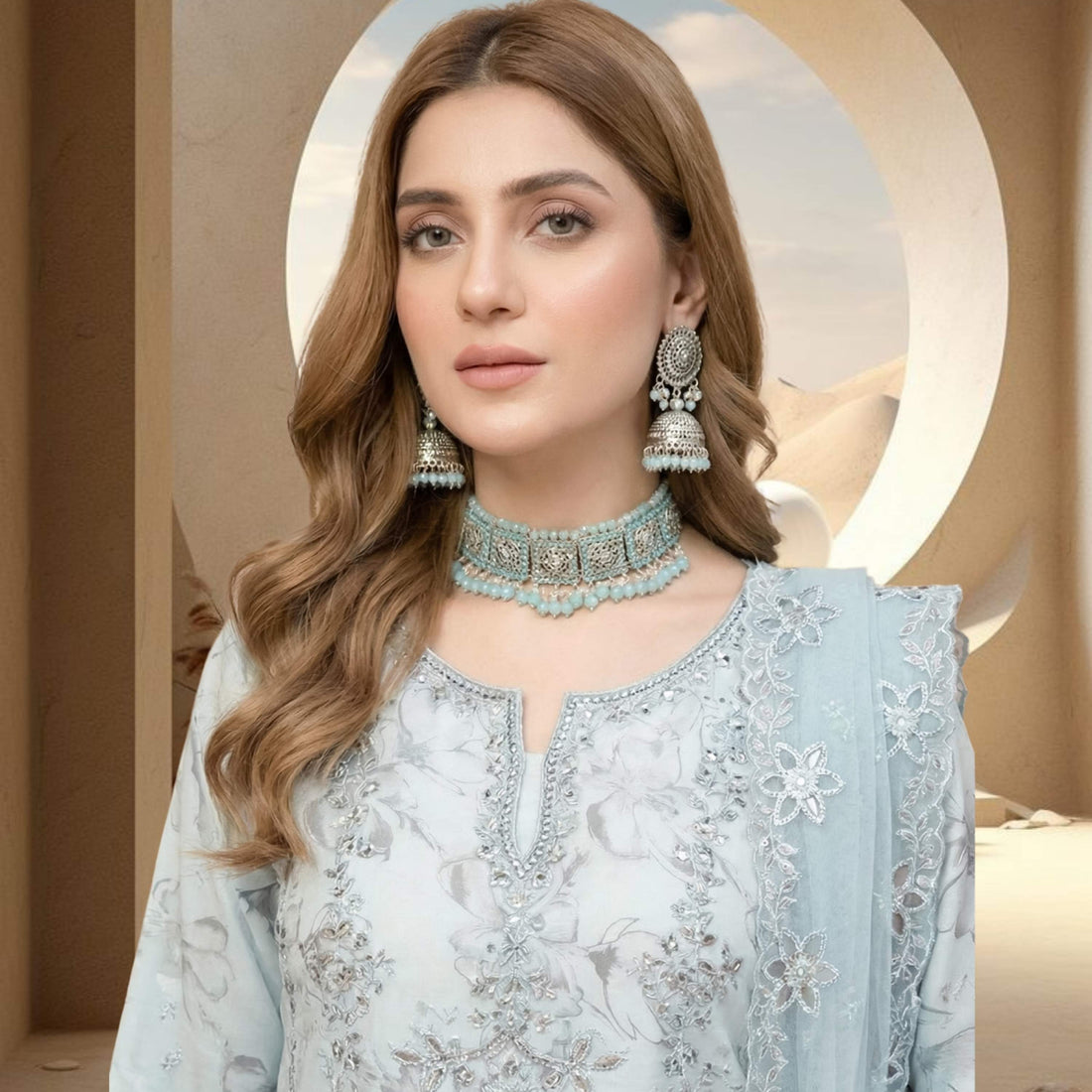 The Clutch & Khosa Collection HUDA_Powder_Blue