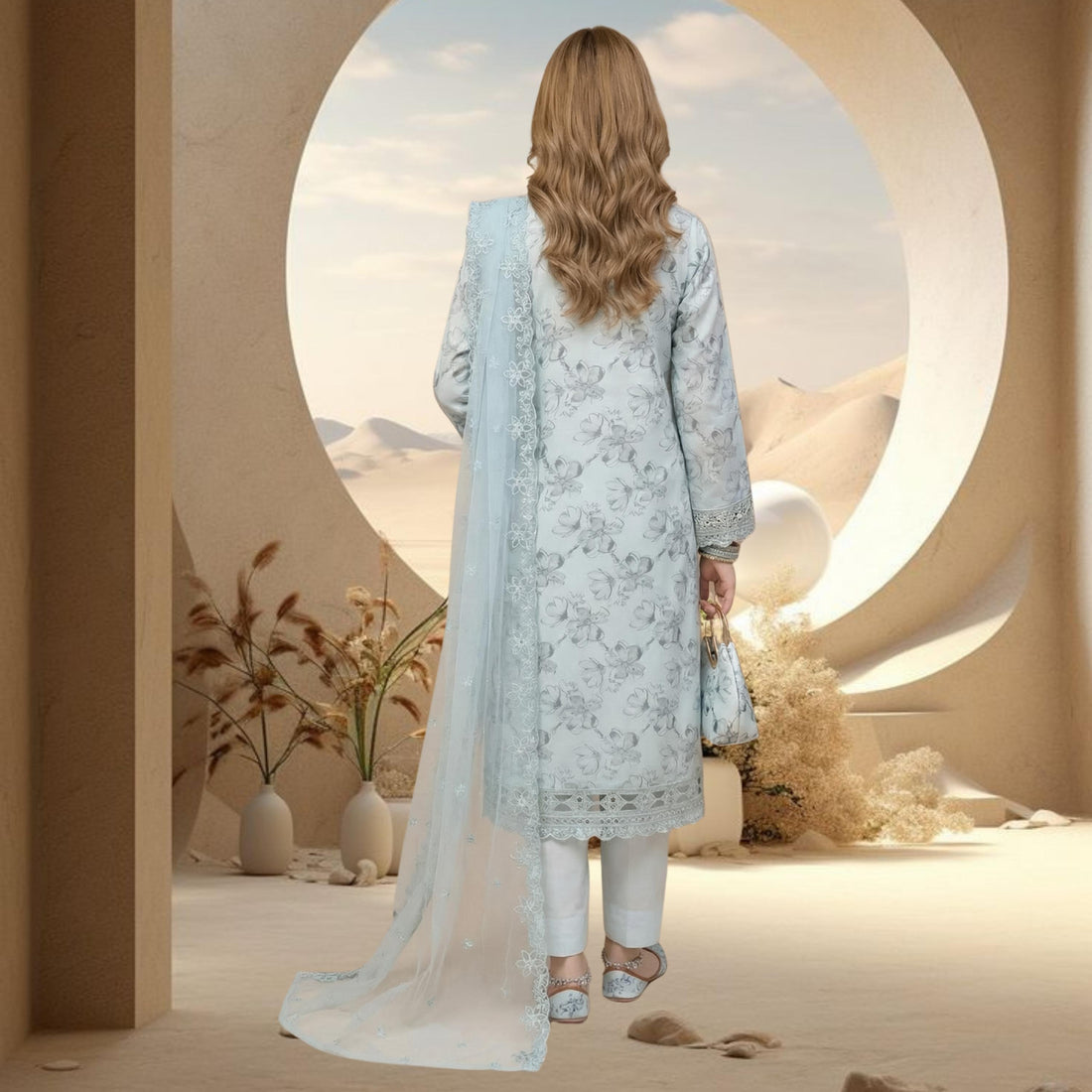 The Clutch & Khosa Collection HUDA_Powder_Blue