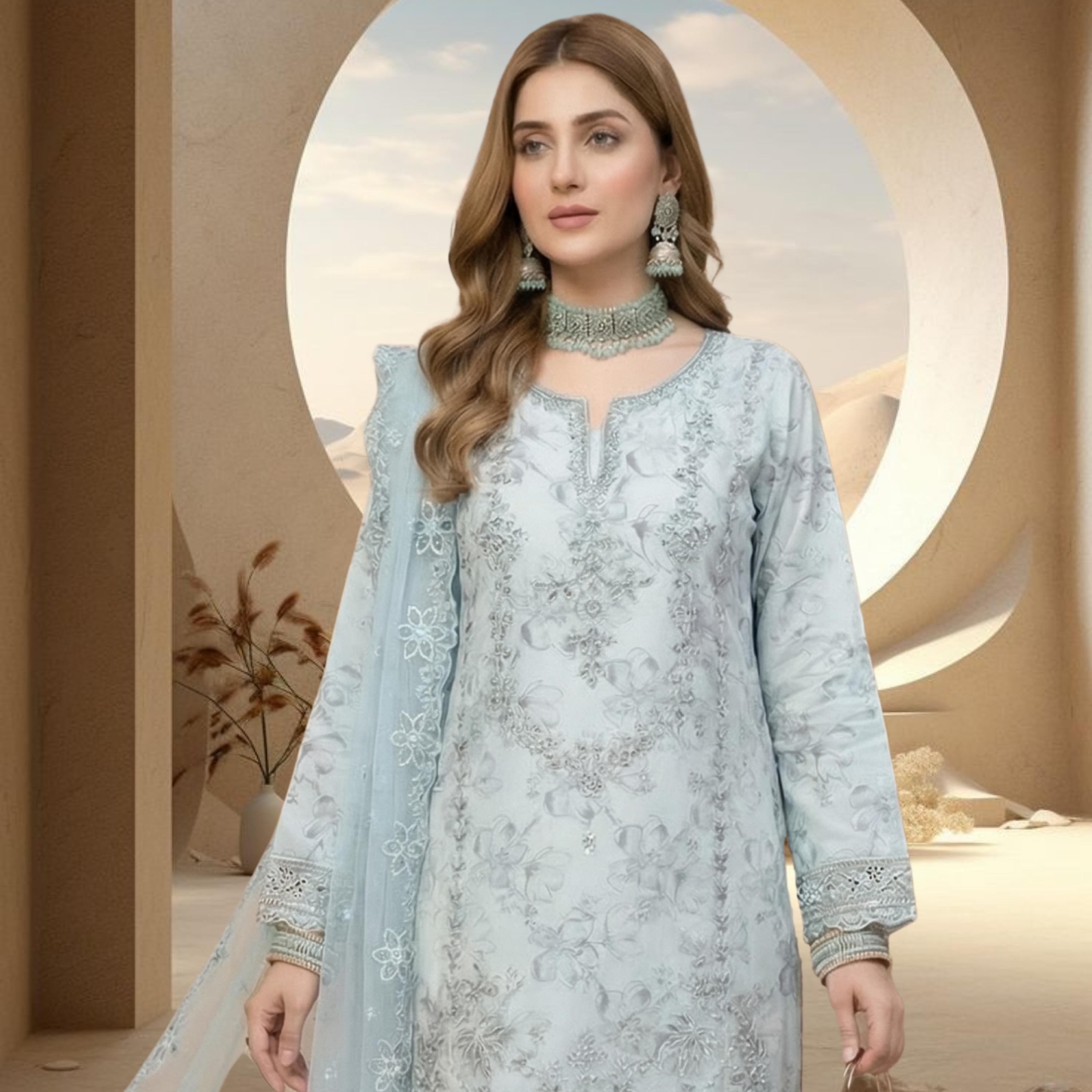 The Clutch & Khosa Collection HUDA_Powder_Blue