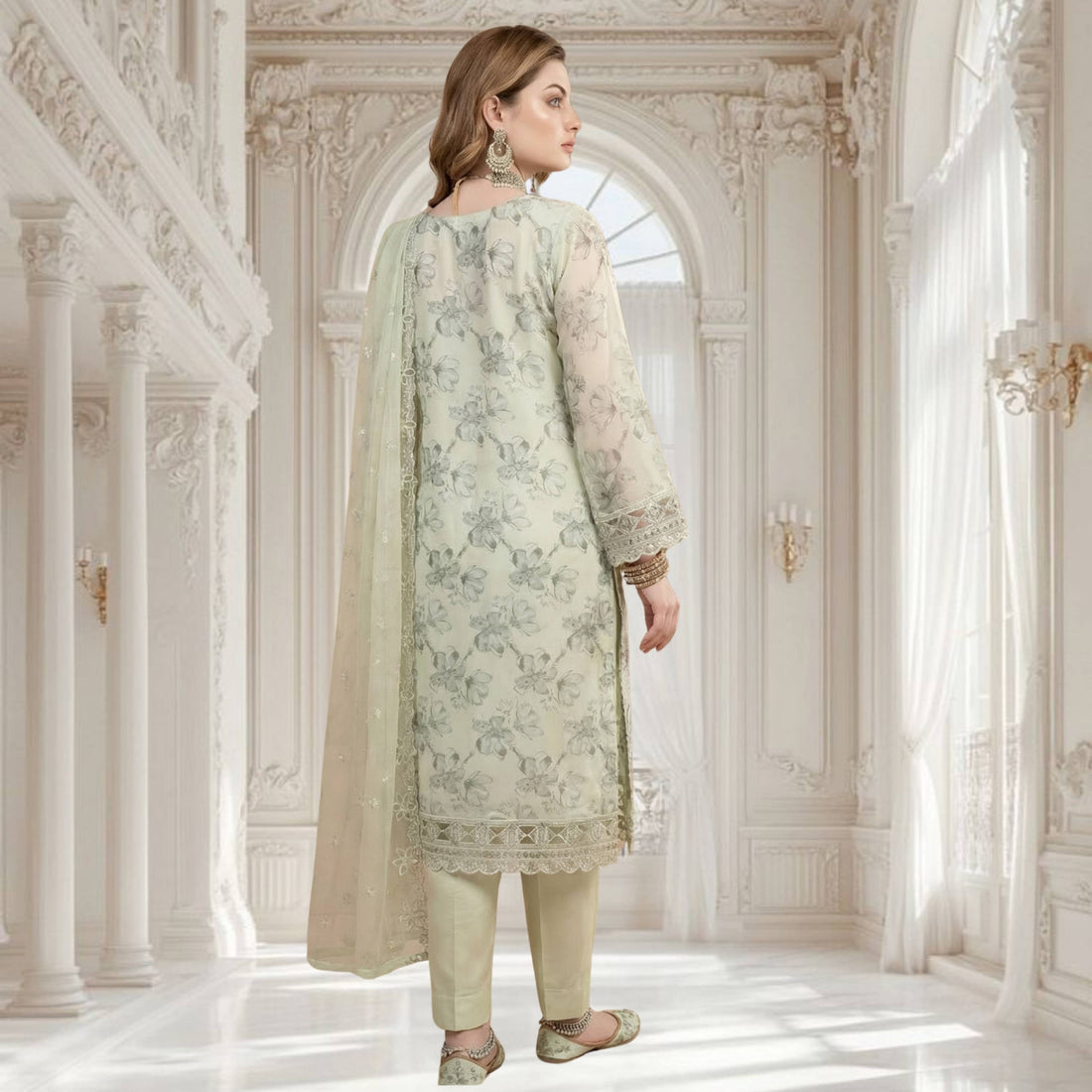 The Clutch & Khosa Collection HUDA_Sage_Green