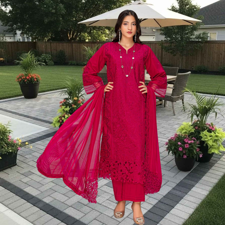 MAYA Luxury Embroidered 3PC Lawn Suit – Festive Summer Collection Vol-34