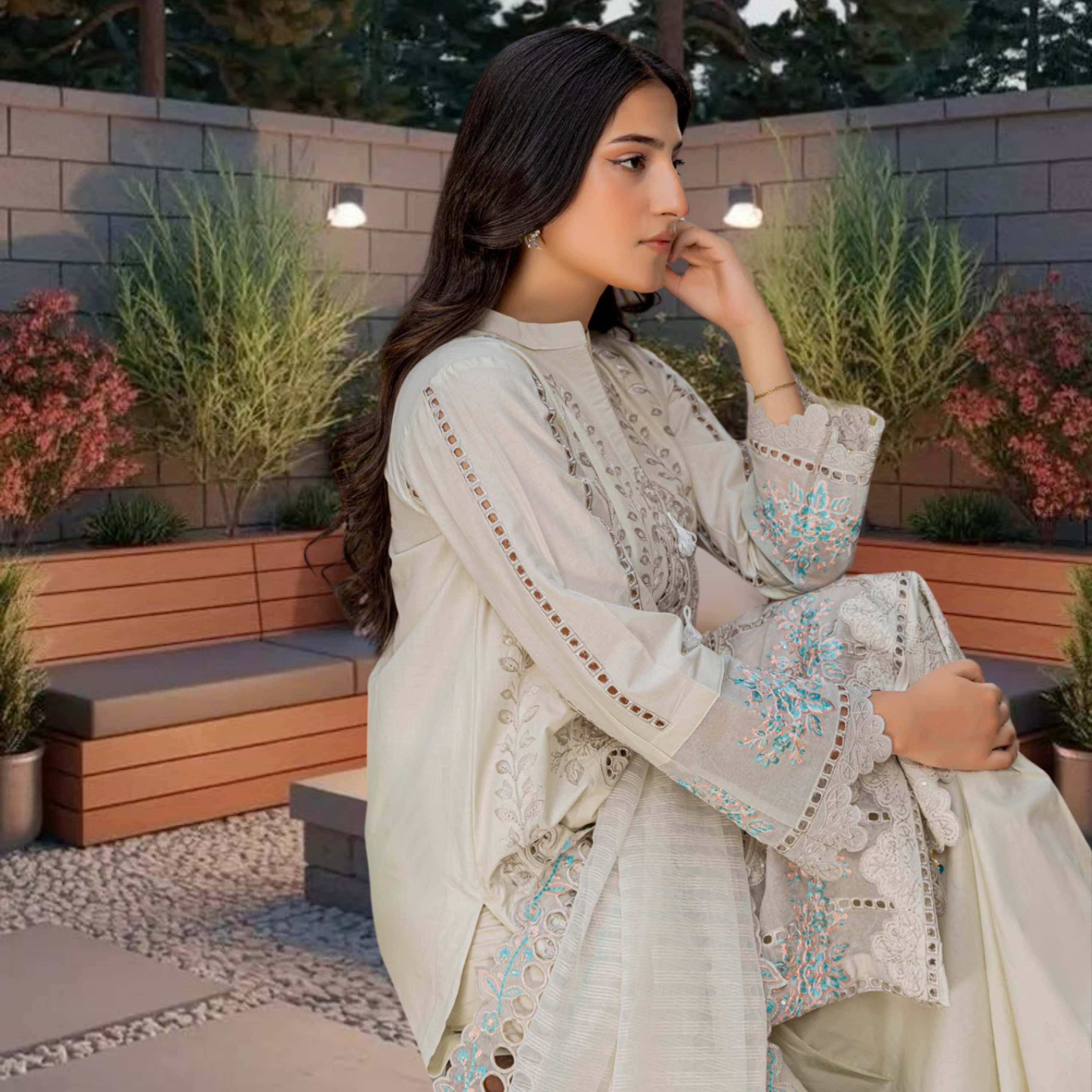 MAYA Luxury Embroidered 3PC Lawn Suit – Festive Summer Collection Vol-34