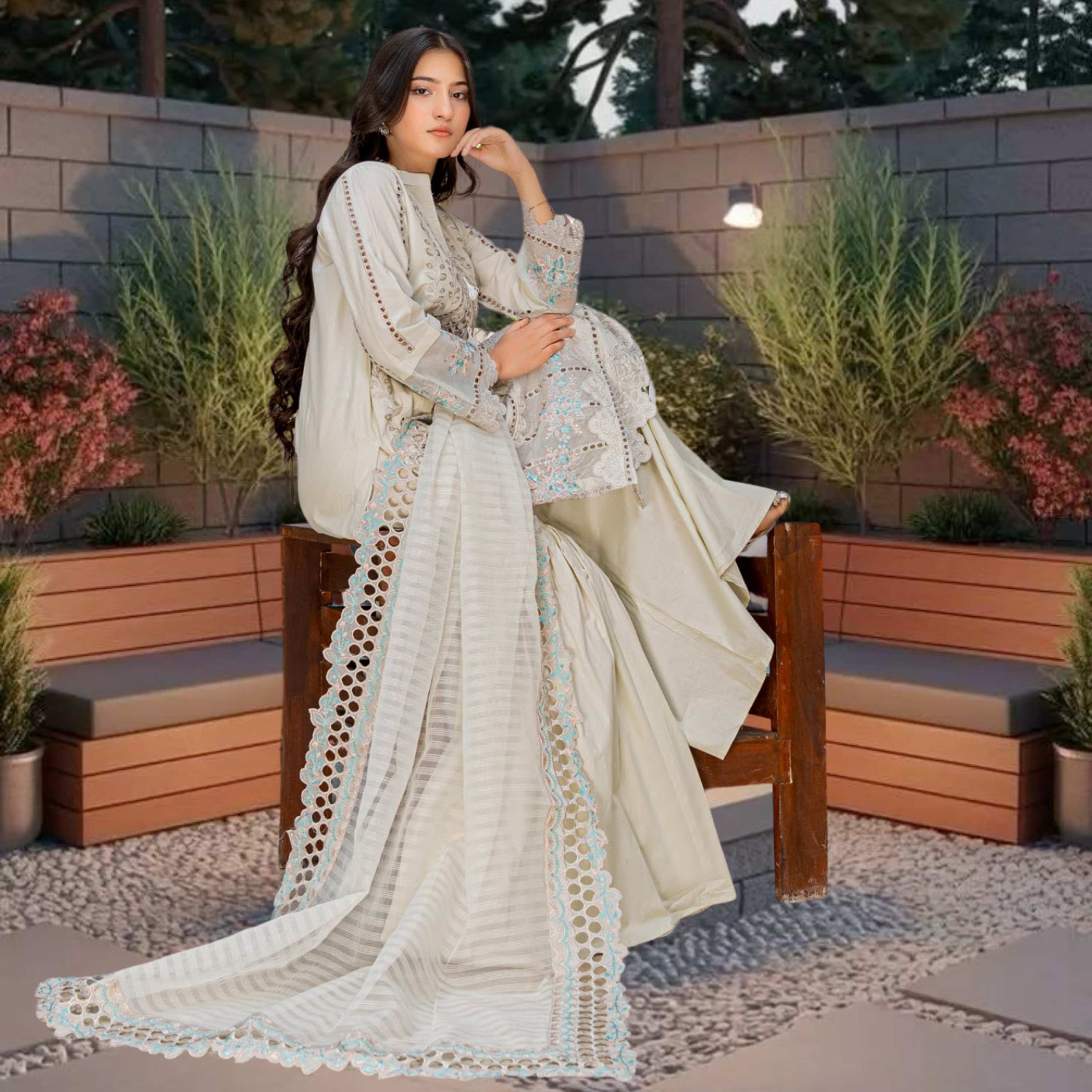 MAYA Luxury Embroidered 3PC Lawn Suit – Festive Summer Collection Vol-34