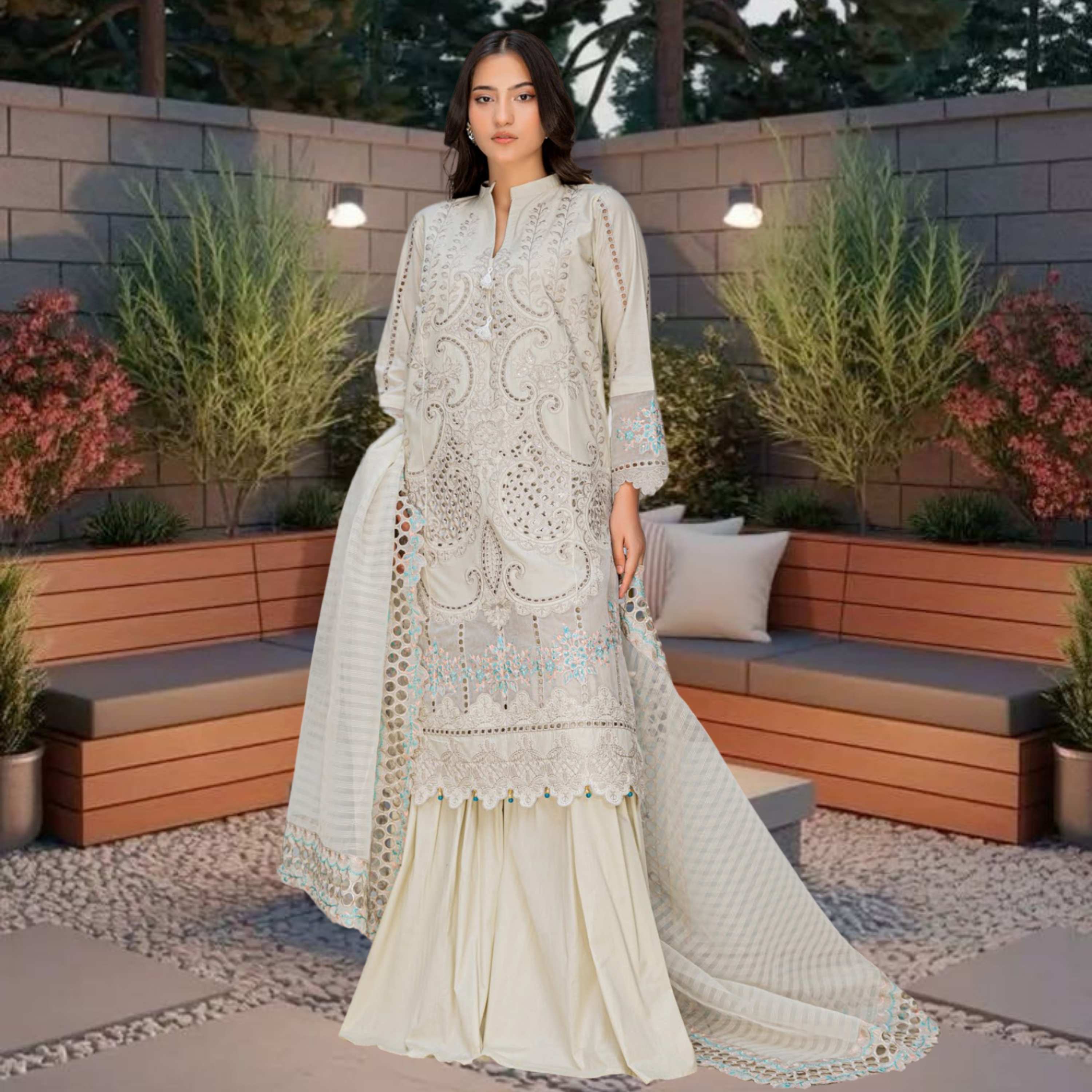 MAYA Luxury Embroidered 3PC Lawn Suit – Festive Summer Collection Vol-34