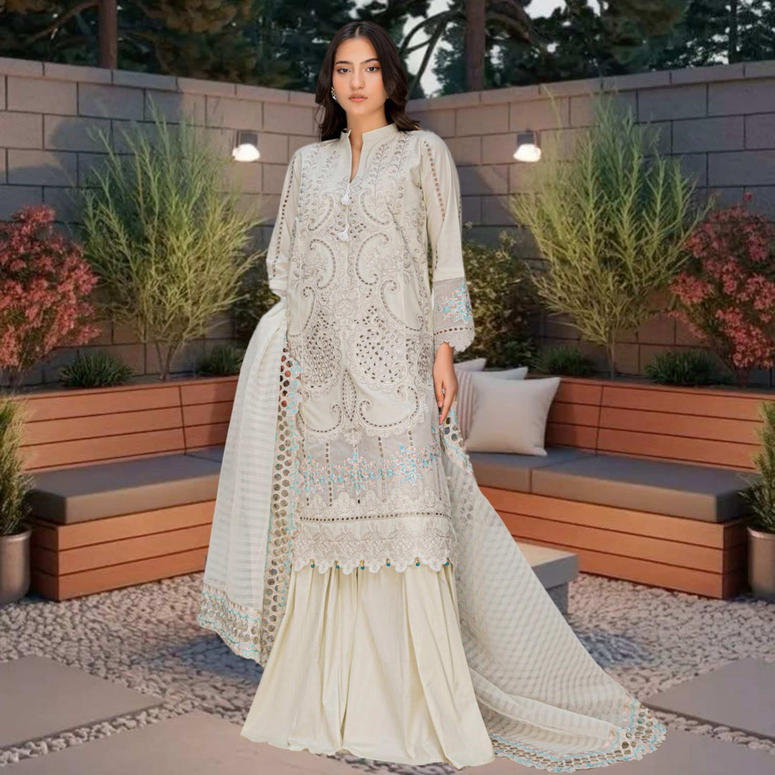 MAYA Luxury Embroidered 3PC Lawn Suit – Festive Summer Collection Vol-34