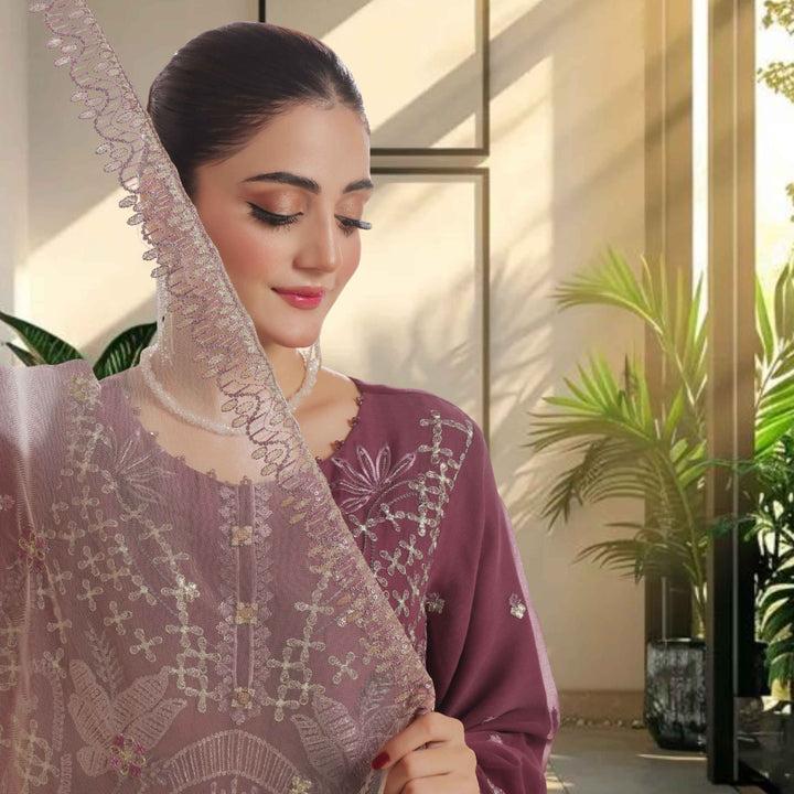 NAWAZISH–Luxury Formal Outfit Mauve