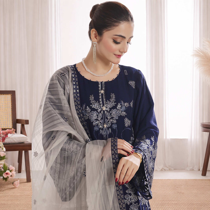 NAWAZISH – Luxury Formal Outfit Navy Blue