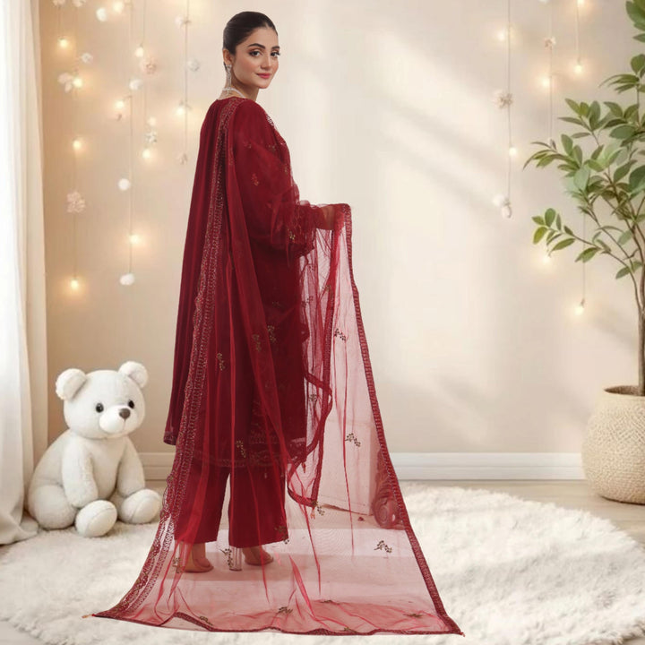 Dressline Luxury Formal Collection-NAWAZISH_Deep_Maroon_