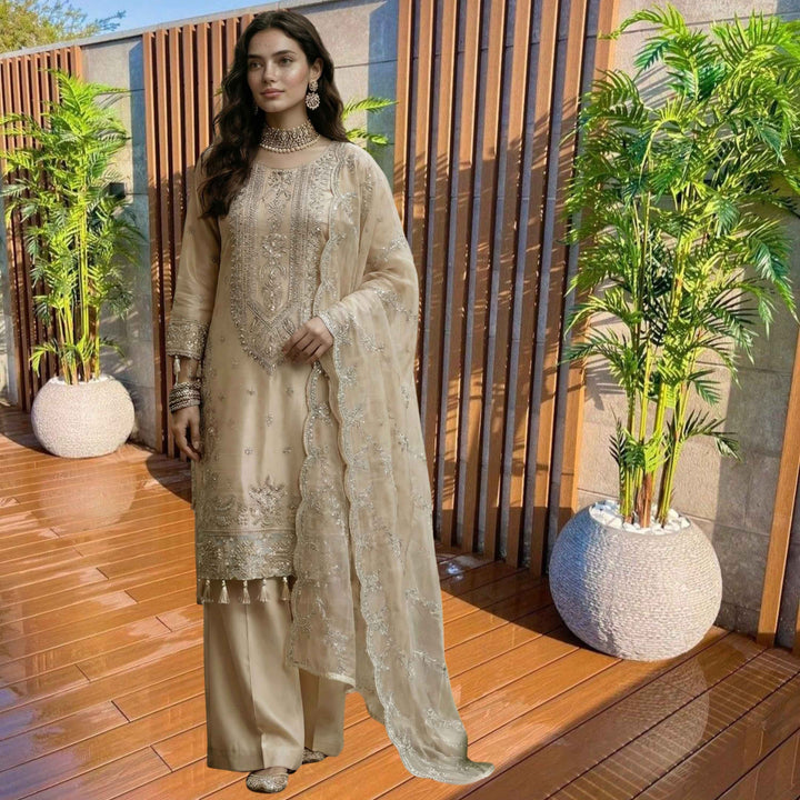 ULFAT Luxury Heavy Embroidered Shesha Silk