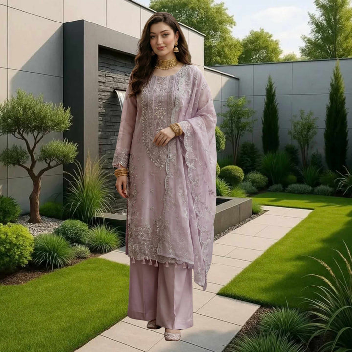 ULFAT Luxury Heavy Embroidered Shesha Silk