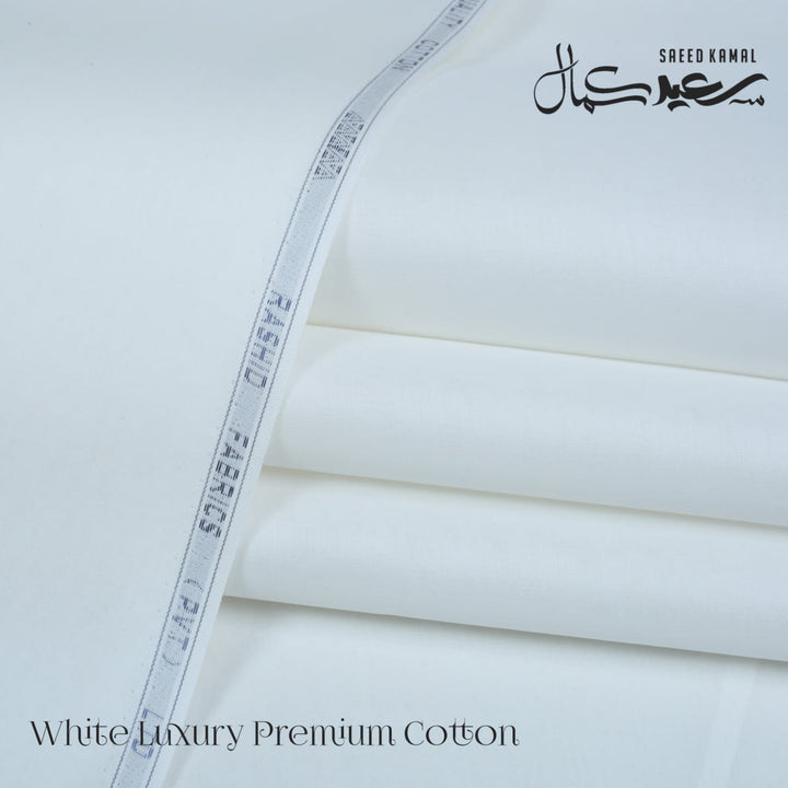 Men Shalwar Kameez Cotton White Unstitched