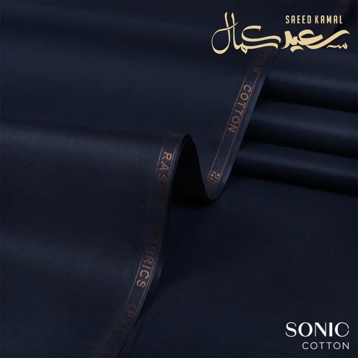 Men Shalwar Kameez Cotton Deep Navy Blue Unstitched